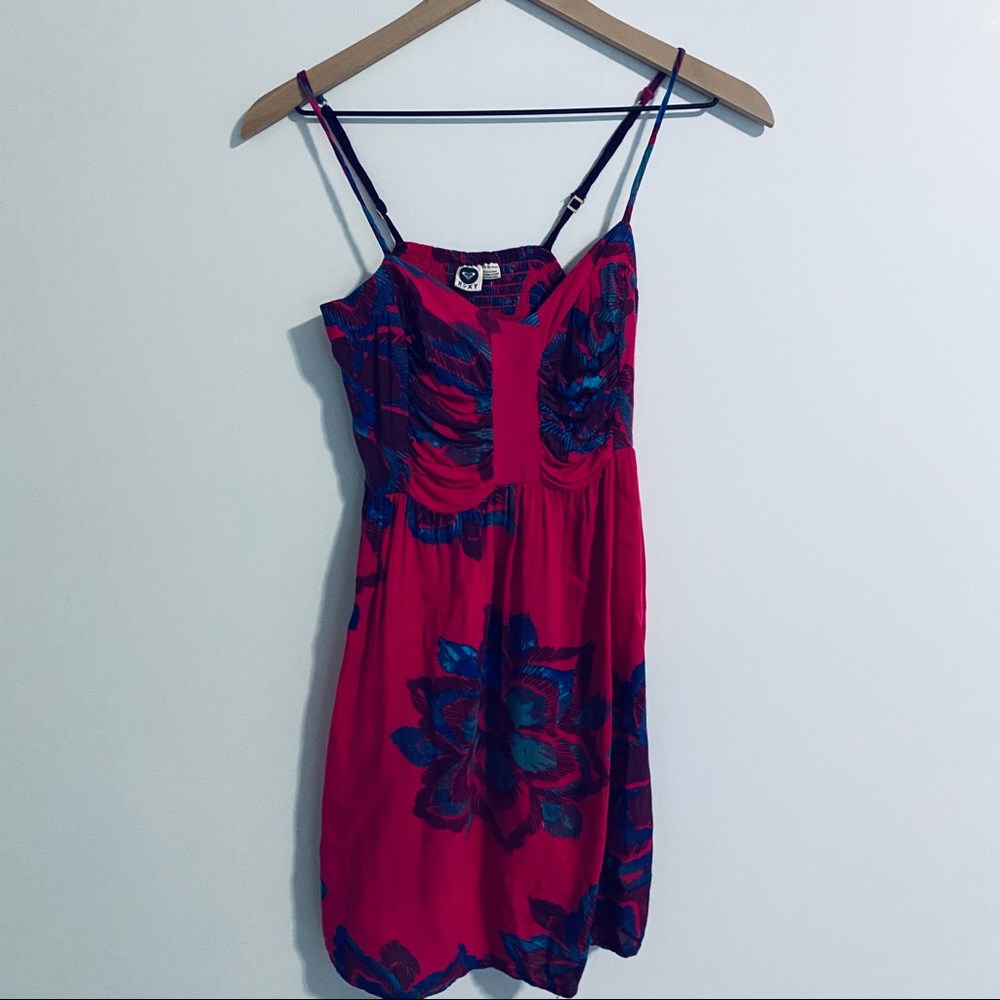 Roxy Pink Floral Sun Dress - Picture 1 of 11
